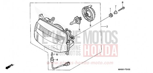 COUVERCLE DE CULASSE NX650X de 1999
